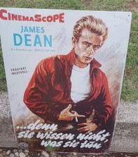 James Dean Poster In Latta CINEMASCOPE Warnes Bross  VINTAGE