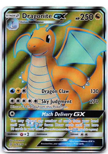 Dragonite 229 236 - dragonite, gx