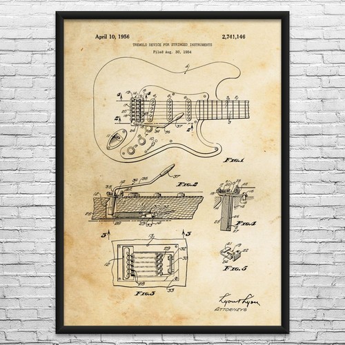 1956 brevetto chitarra - brevetto,