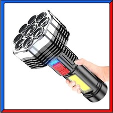 Torcia LED Ricaricabile Potente Luce Tattica Militare Emergenza da Lavoro USB