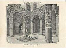 Stampa antica FIRENZE Corte di