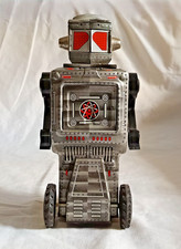 1960's - Robot Explorer Mars Horikawa Tin Toy Battery Operated Space Japan