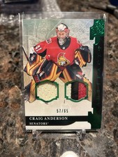 2019-20 UD manufatti materiale smeraldo /65 Craig Anderson 37 OTTAWA