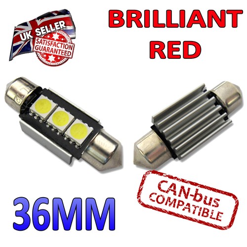 2x36mm canbus rosso led - 2x36mm,