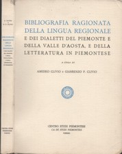 libro CLIVIO Bibliografia ragionata lingua regionale dialetti Piemonte