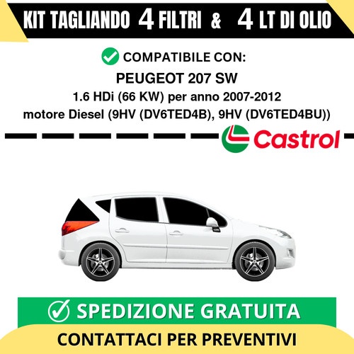Tagliando per peugeot 207 - peugeot, sw