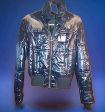  PIUMINO IMBOTTITO Cappuccio GIUBBOTTO CROP CORTO M Nuovo Mai Indossato 