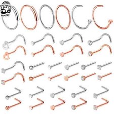 1PZ Anelli Naso Acciaio 20G