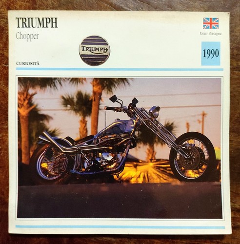 Cartolina moto triumph chopper - cartolina,