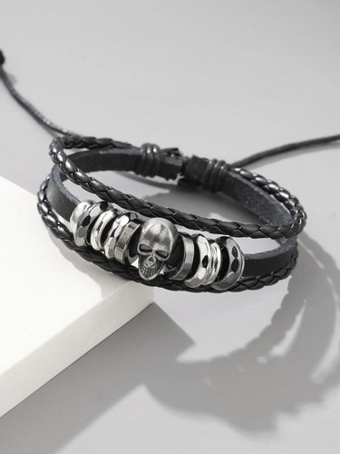 Bracciale braccialetto nero - bracciale,