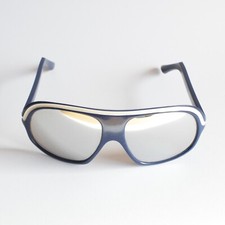 OCCHIALI DA SCI SOLE CEBE LENTI A SPECCHIO VETRO VINTAGE ANNI '70 MADE IN FRANCE