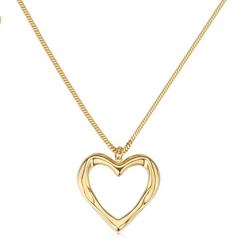 Collana cuore girocollo dorato - collana,