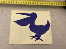 adesivo pellicano blu vintage