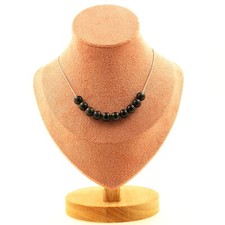 Collana 10 Perle Ossidiana