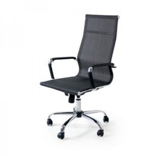 POLTRONA GIREVOLE PER UFFICIO  NERO - BIANCO