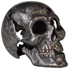 Scultura teschio ferro figura