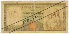 50000 LIRE FALSO D'EPOCA BANCA