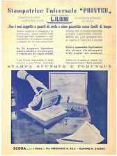STAMPATRICE UNIVERSALE A MANO "PRINTED" DEPLIANT PUBBLICITA' ANNI 60 TIPOGRAFIA