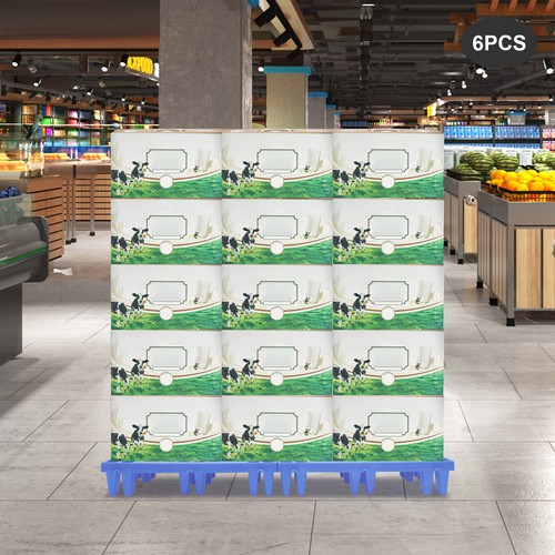 Plastic floor pallet blue - blue, pp