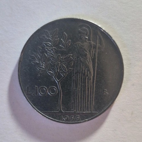 Italia 100 lire - lire, 1955