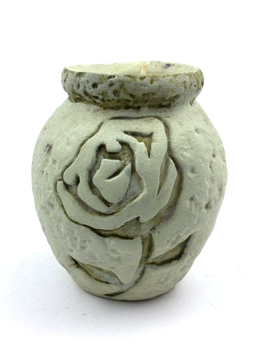 Candela vasetto ceramica - candela,
