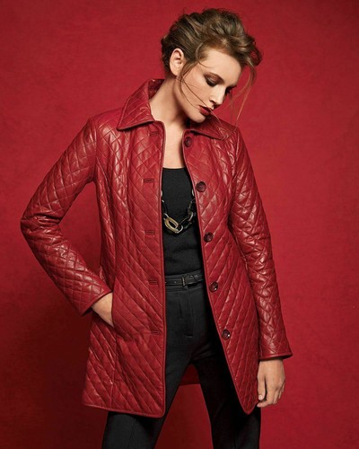 Elegante trench rosso donna - trench,