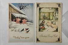 PIG MAIALE-LOTTO 2 CARTOLINE-C61-175