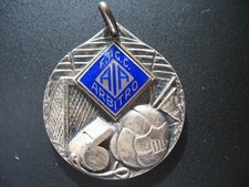 MEDAGLIE CALCIO ARBITRO AIA 1955 BUSTO ARSIZIO PRO PATRIA OLD FOOTBALL BADGES