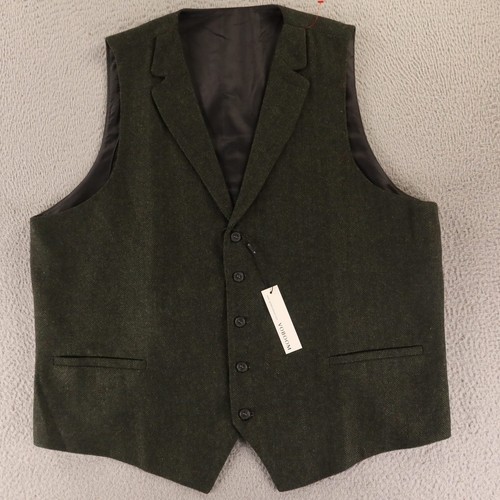 Gilet tweed uomo 2xl verde - gilet, 50