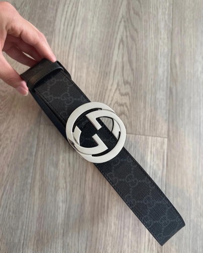 Cintura gucci pelle nera - cintura,