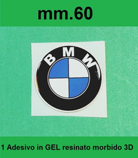 1 adesivo BMW GEL 60.mm Resinati morbidi scritta stemma logo 3D per Auto e Moto