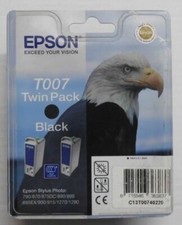 2x Epson T007 inchiostro nero