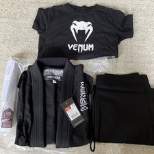 Venum Contender Kids BJJ Gi taglia C2 nero - set completo con cintura e maglietta
