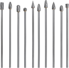 10 Pezzi Set Di Frese Rotanti in Acciaio Al Carburo Di Tungsteno a Doppio Taglio