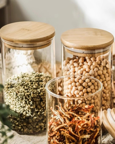 Bamboo lid airtight - lid,