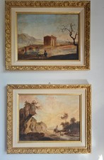 Coppia Di Dipinti Olio 