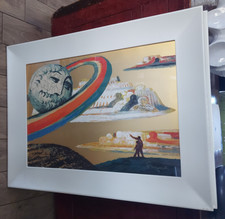 Salvatore Fiume "Il mito di Saturno" serigrafia su acciaio ricoperto oro