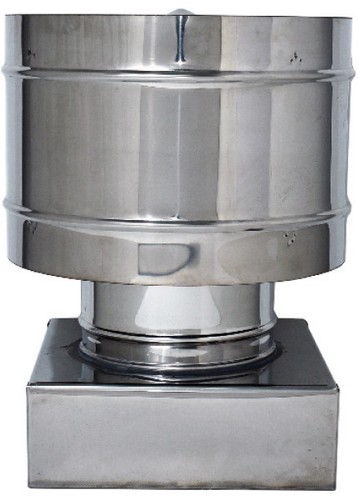 Fumaiolo fisso antivento inox - antivento,