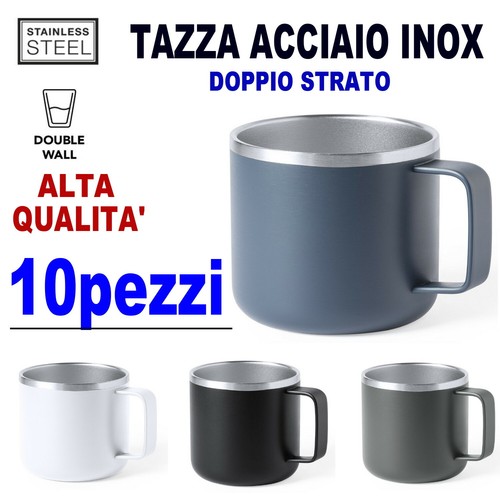 10pezzi tazza acciaio inox - tazza,