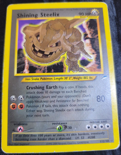 Holo foil shining steelix - holo,