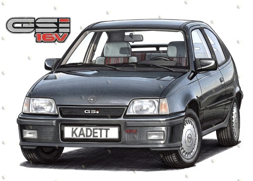 Opel kadett gsi - 16v, cuadro