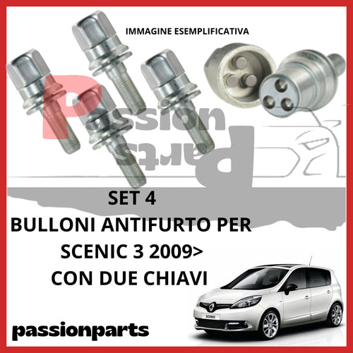 Kit bulloni antifurto cerchi - bulloni,