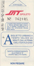 Biglietti - Lotto 16 biglietti Autobus - pullman anni '90  SSIT Spoleto timbrati