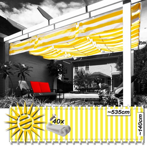 Tenda sole gialla bianca - da,