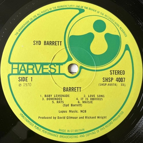 Syd barrett - barrett, lp