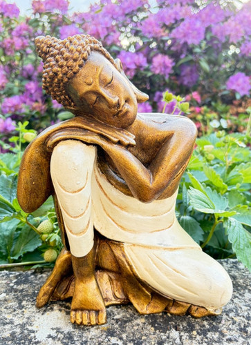 Statua buddha riposo resina - statua,