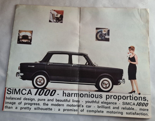 Brochure vintage simca 1000 - simca,