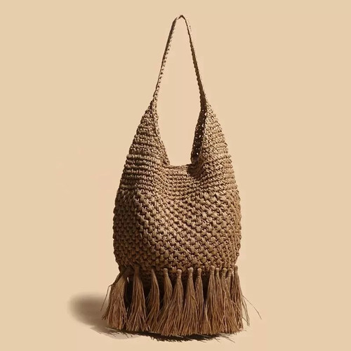Borsa paglia intrecciata - paglia,