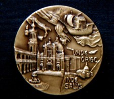 MEDAGLIA bronzo 1984 cattolica 2000° anniversario nascita vergine Loreto