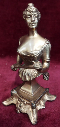 Scultura bronzo donna con - bronzo,
